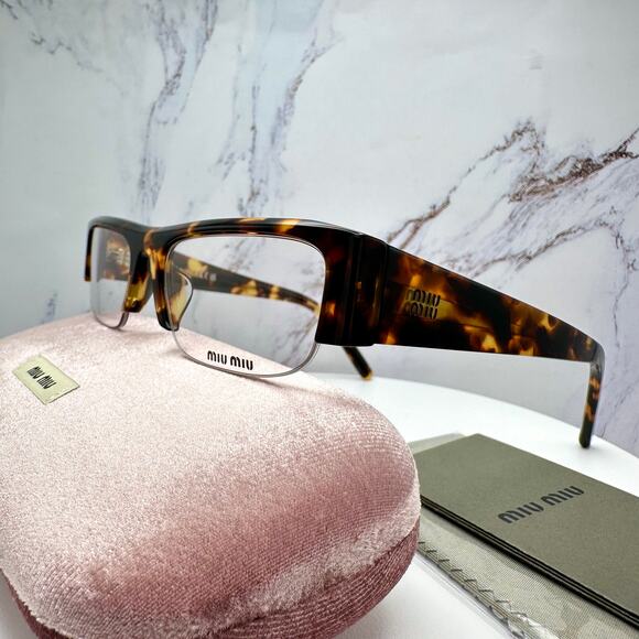 NEW MIU MIU Sunglasses Brown Tortoise Vedette Seen On Kylie Jenner New - Picture 9 of 16